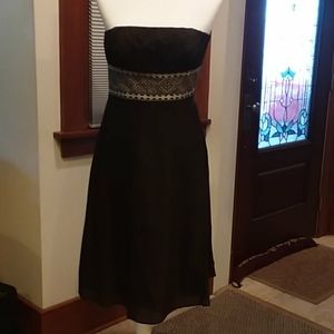 Loft EUC brown and white dress